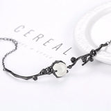 Moonstone Plum Flower Bracelet 925 Sterling Silver Thornbush Branch