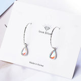 Moonstone Water Drop Earrings 925 Sterling Silver Ear Jewelry