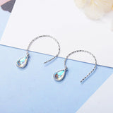 Moonstone Water Drop Earrings 925 Sterling Silver Ear Jewelry