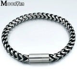 Moorvan Gift Vintage Bracelet for Men, Magnet Clasp, 6MM Wide Chain