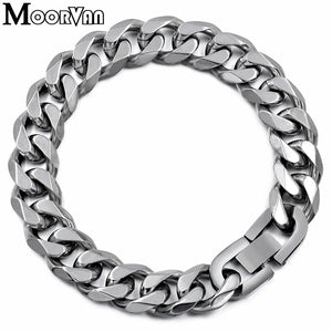 Moorvan Jewelry Men Bracelet Stainless Steel Bangle Male Accessory