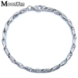 Moorvan Stainless Steel Wristband Charm Bracelet Decoration