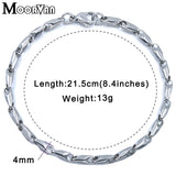 Moorvan Stainless Steel Wristband Charm Bracelet Decoration