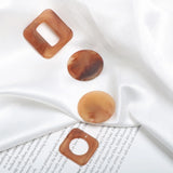 Morandi Hollow Marble Pattern Square Disc Frosted Acrylic DIY Jewelry Earrings