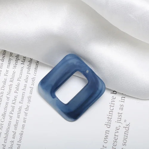 Morandi Hollow Marble Pattern Square Disc Frosted Acrylic DIY Jewelry Earrings