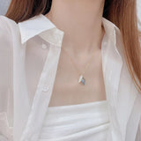 Morandi Ins Leaf Necklace Pendant Bridal Accessories Party Wear Romantic Jewelry