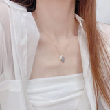 Morandi Ins Leaf Necklace Pendant Bridal Accessories Party Wear Romantic Jewelry