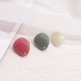 Morandi irregular water drop earrings resin creative earrings