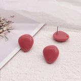 Morandi irregular water drop earrings resin creative earrings
