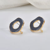 Morandi Retro Hollow Round Earrings DIY Jewelry Accessories