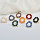 Morandi Retro Hollow Round Earrings DIY Jewelry Accessories