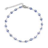 Colorful Stainless Steel Evil Eye Anklet Foot Jewelry for Beach Women