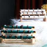 3-Tier Wooden Jewelry Display Stand Ring Holder Organizer