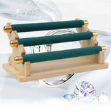 3-Tier Wooden Jewelry Display Stand Ring Holder Organizer