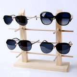 Eyeglasses Sunglasses Display Stand Rack Holder Shelf with Wood Base