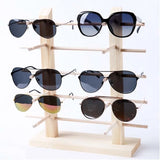 Eyeglasses Sunglasses Display Stand Rack Holder Shelf with Wood Base