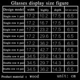 Eyeglasses Sunglasses Display Stand Rack Holder Shelf with Wood Base