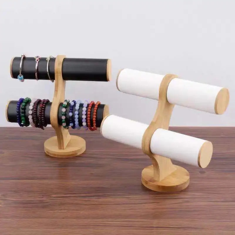 Mordoa Vintage Bamboo Wood Bracelet Display Stand