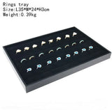 Velvet Jewelry Tray Rings Box Earrings Necklaces Storage