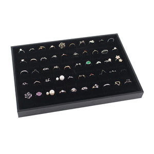 Velvet Jewelry Tray Rings Box Earrings Necklaces Storage