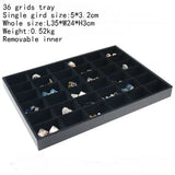 Velvet Jewelry Tray Rings Box Earrings Necklaces Storage