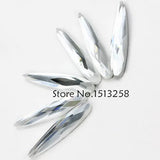 100pcs 6x30mm Flatback Glass Crystal Pear Drop Fancy Crystal Stones