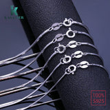 925 Sterling Silver Snake Chain Necklace for Women Girls Boys