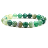 10mm Natural Stripe Stone Multicolor Beads Bracelet