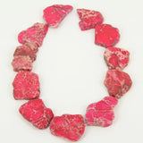 Sea Sediment Gems Slab Beads Pendants Strand Natural Raw Stone Craft Necklace