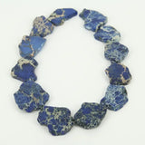Sea Sediment Gems Slab Beads Pendants Strand Natural Raw Stone Craft Necklace