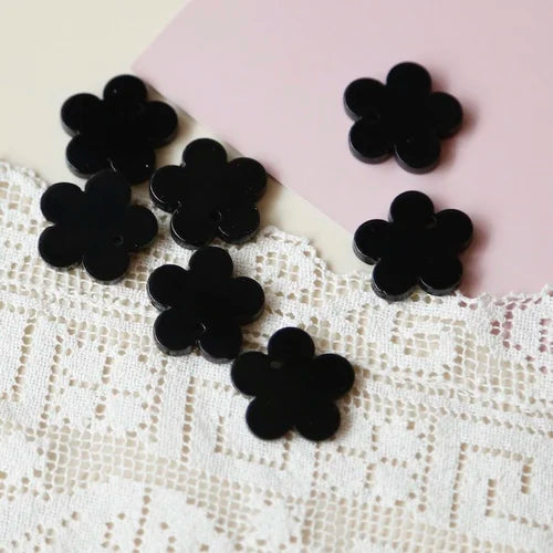 Resin Flower Shape Pendant Earring Accessories DIY Japanese Style