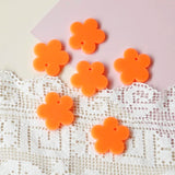 Resin Flower Shape Pendant Earring Accessories DIY Japanese Style