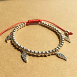 925 Silver Angel Wings Charm Bracelet Wedding Jewelry