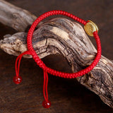 925 Silver Turtle Shell Charm Bracelet Red Thread Statement Jewelry