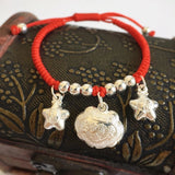925 Silver Best Wishes Bracelet - Long Life and Wealth Charm Jewelry