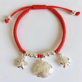 925 Silver Best Wishes Bracelet - Long Life and Wealth Charm Jewelry