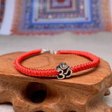 Red Thread 925 Silver Charm Bracelet for Women Girls