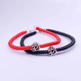 Red Thread 925 Silver Charm Bracelet for Women Girls