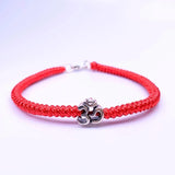 Red Thread 925 Silver Charm Bracelet for Women Girls