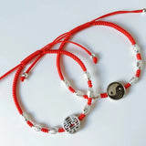 Silver Double Happiness Charm Bracelets 925 Sterling Silver Gift