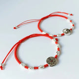 Silver Double Happiness Charm Bracelets 925 Sterling Silver Gift