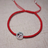 Om Mani Padme Hum 925 Silver Bracelets for Women Red Thread Fine Jewelry
