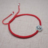 Om Mani Padme Hum 925 Silver Bracelets for Women Red Thread Fine Jewelry