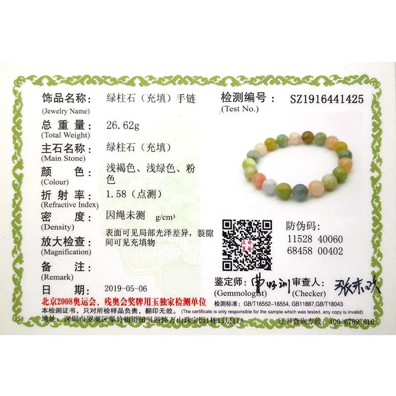Morganite Bracelet Beads Women Bracelet Mix Colorful Beaded Gift Jewelry