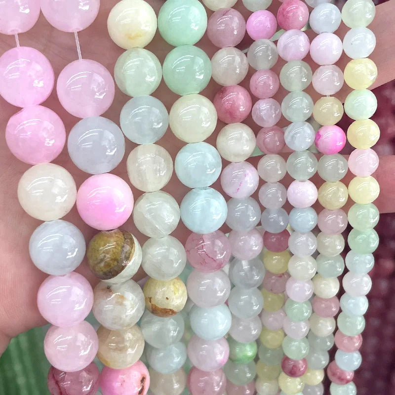 Morganite Persian Jade Stone Beads 4-12MM