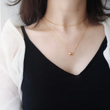 925 Silver Basis Ripple Chain Choker for Women 925 Jewelry