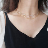 925 Silver Basis Ripple Chain Choker for Women 925 Jewelry