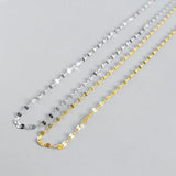 925 Silver Basis Ripple Chain Choker for Women 925 Jewelry