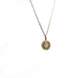 925 Silver French Rose Flower Pendant Necklace for Girls | 14K Round Necklace