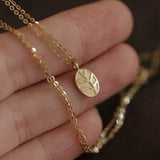 925 Silver Leaf Pendant Necklace French Tree Design Clavicle Friendship Jewelry